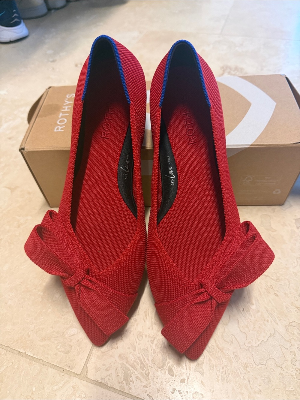 Rothy's Red Point II The Bow in Cupid - Women's size 9 Wide